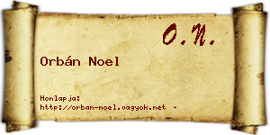 Orbán Noel névjegykártya