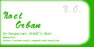 noel orban business card
